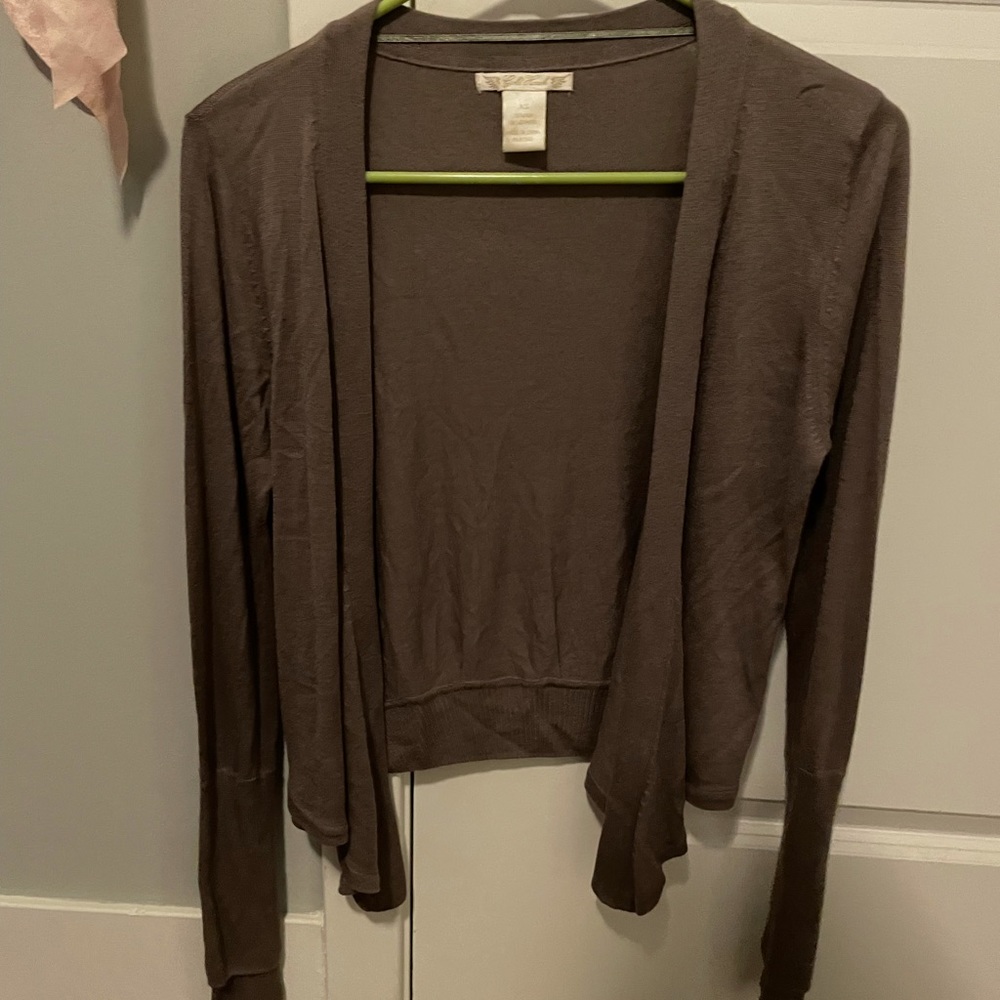 GOLD HAWK // SILK BROWN CARDIGAN